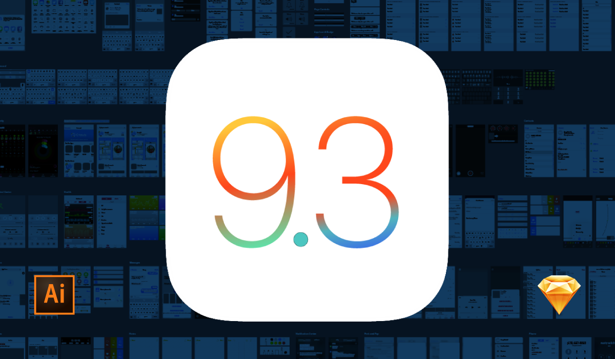フリー素材 : IllustratorとSketchで使えるiOS 9.3 iPhoneの UIキット | NORILOG（ノリログ）