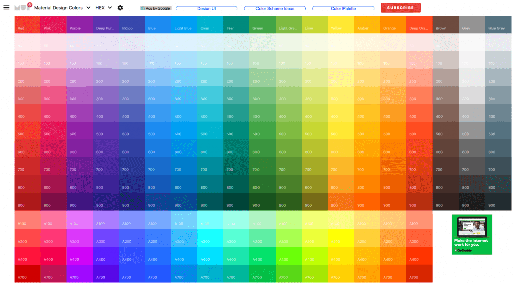 Material Design Color