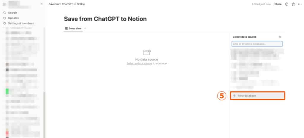 ChatGPT to Notion 使い方・Noritonデータベース設定方法