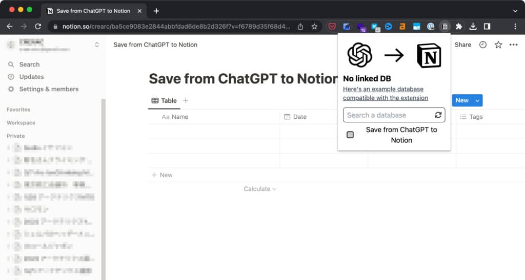 ChatGPT to Notion データベース連携設定方法