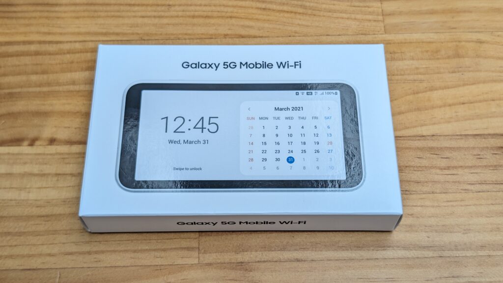 Galaxy 5G Mobile Wi-Fi（SCR01）外箱