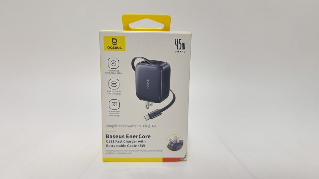 Baseus EnerCore CJ11 巻取式ケーブル内蔵急速充電器 45W