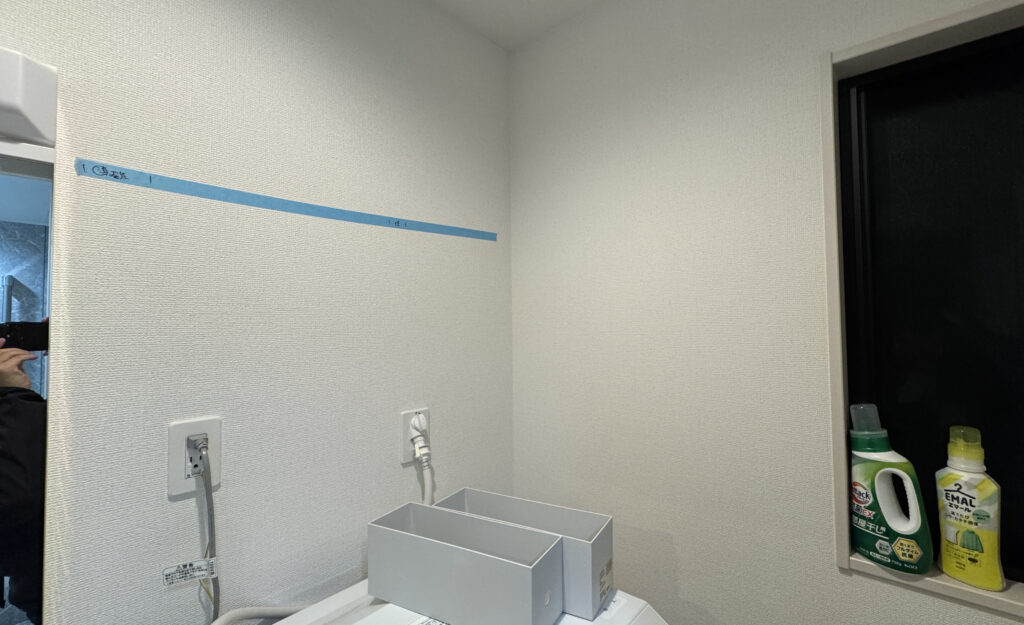 棚柱の取り付け位置確認