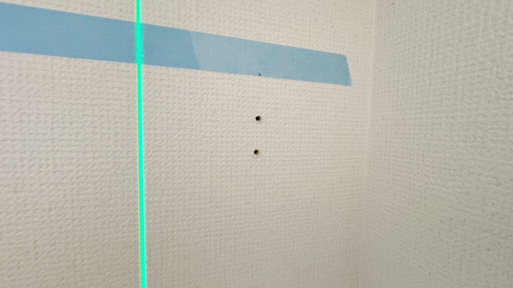 棚柱取り付けDIY手順(マルチアンカー)