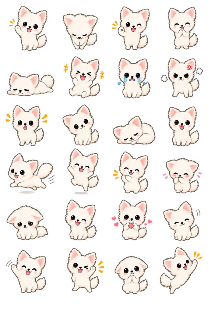 ChatGPTで作成するLINEスタンプのベース24種類