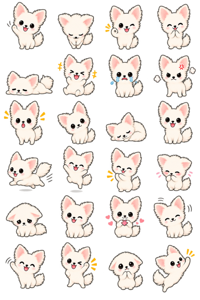 ChatGPTで作成するLINEスタンプのベース24種類